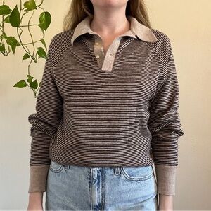 Vintage Men’s Striped Collared Sweater